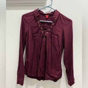 Small Guess Burgundy Blouse. Like new condition.
